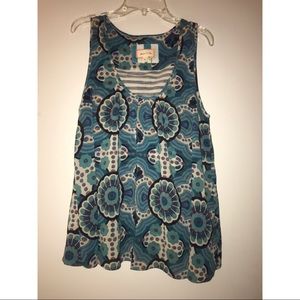 Anthropologie Floral Tank